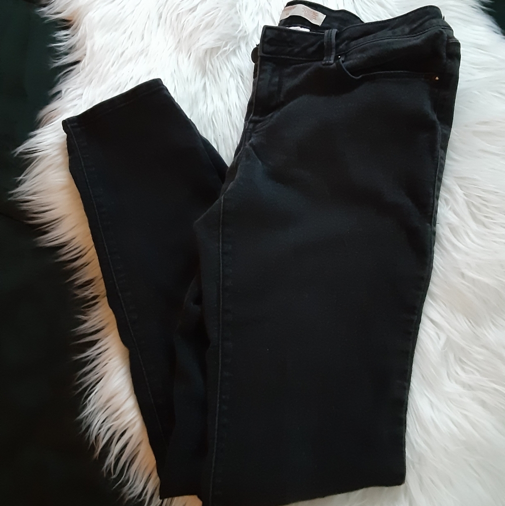 Girls  black straight  leg denim jeans